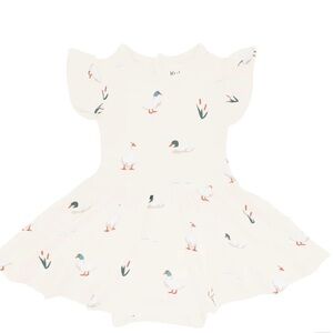 Kyte baby duck twirl dress GUC 6-12 mo.